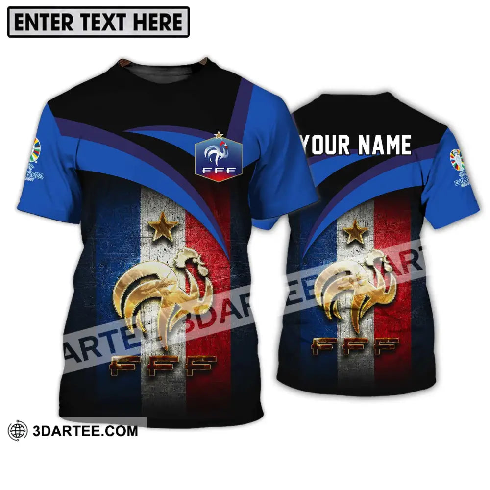 Unisex Shirt - Custom Name Euro 2024 France National Team Fff T-Shirt / S T-Shirt