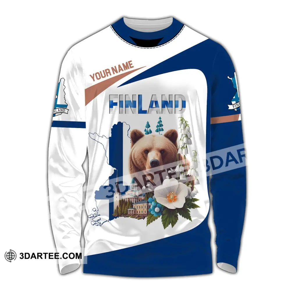 Unisex Shirt Custom Name Finland Polo Long Sleeve Gift / S T-Shirt