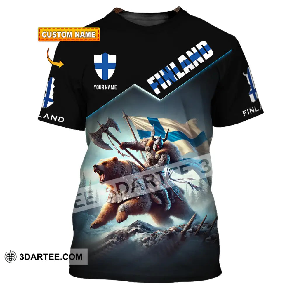 Unisex Shirt Custom Name Finland T-Shirt Lover Gift T-Shirt