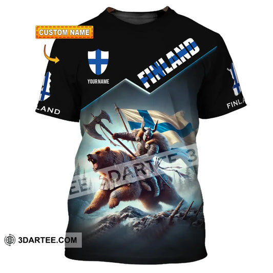 Unisex Shirt Custom Name Finland T-Shirt Lover Gift T-Shirt