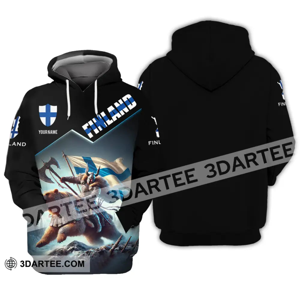 Unisex Shirt Custom Name Finland T-Shirt Lover Gift Hoodie / S T-Shirt