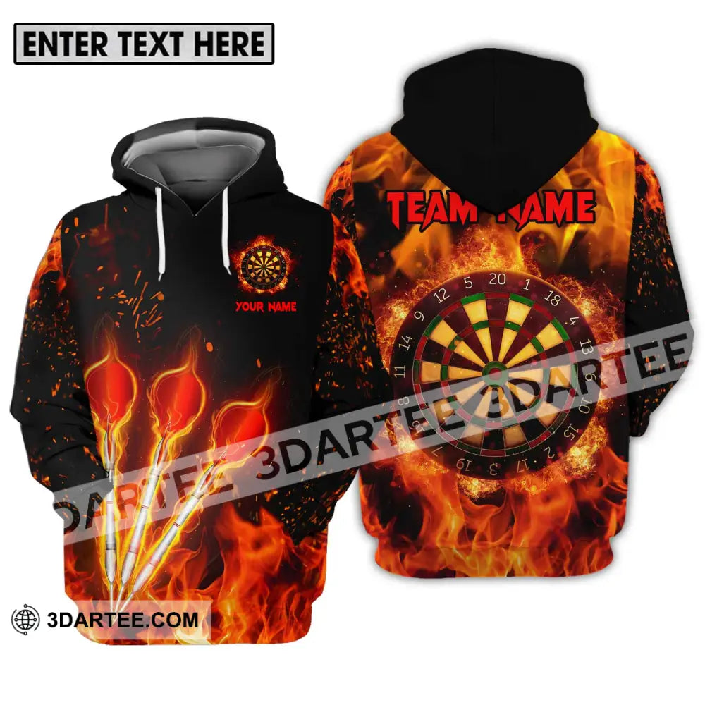 Unisex Shirt - Custom Name Fire Darts Hoodie / S T-Shirt