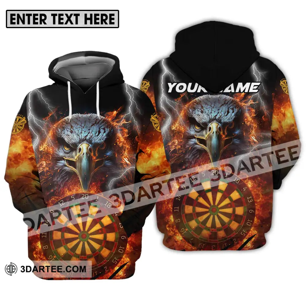 Unisex Shirt - Custom Name Fire Eagle Darts Hoodie / S T-Shirt