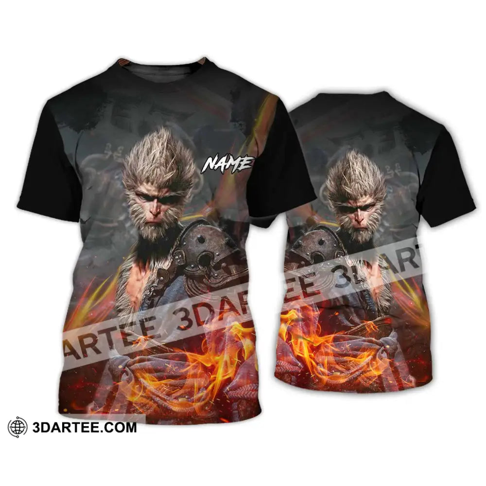 Unisex Shirt - Custom Name Fire Wukong T-Shirt / S T-Shirt