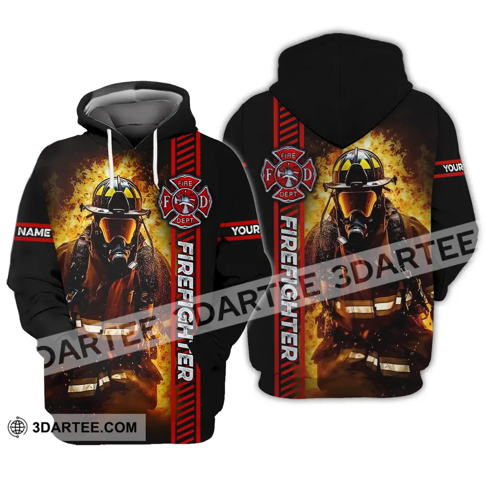 Unisex Shirt - Custom Name Firefighter Patriot Day 911 Hoodie / S T-Shirt