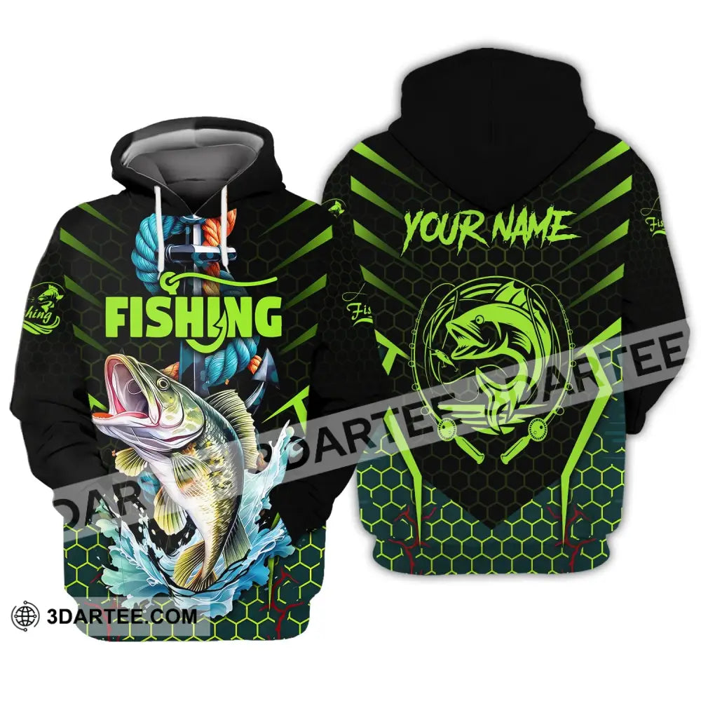 Unisex Shirt Custom Name Fishing Lover Hoodie Polo Long Sleeve / S T-Shirt