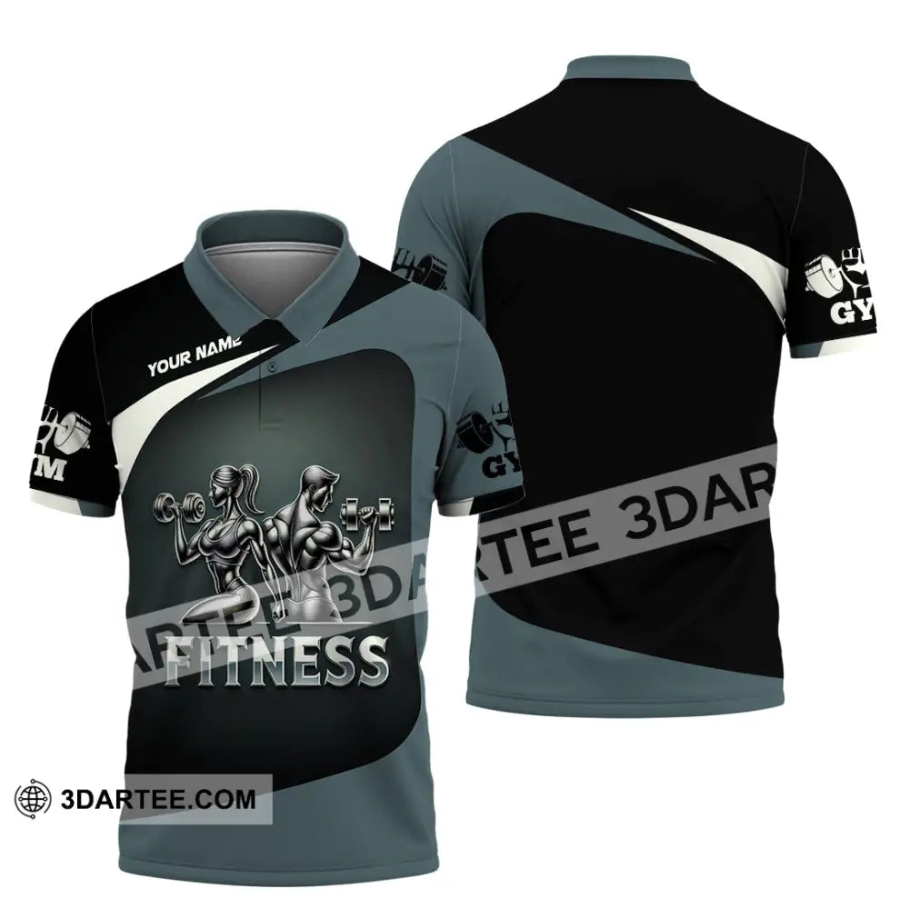 Unisex Shirt Custom Name Fitness Polo Long Sleeve Gift / S T-Shirt