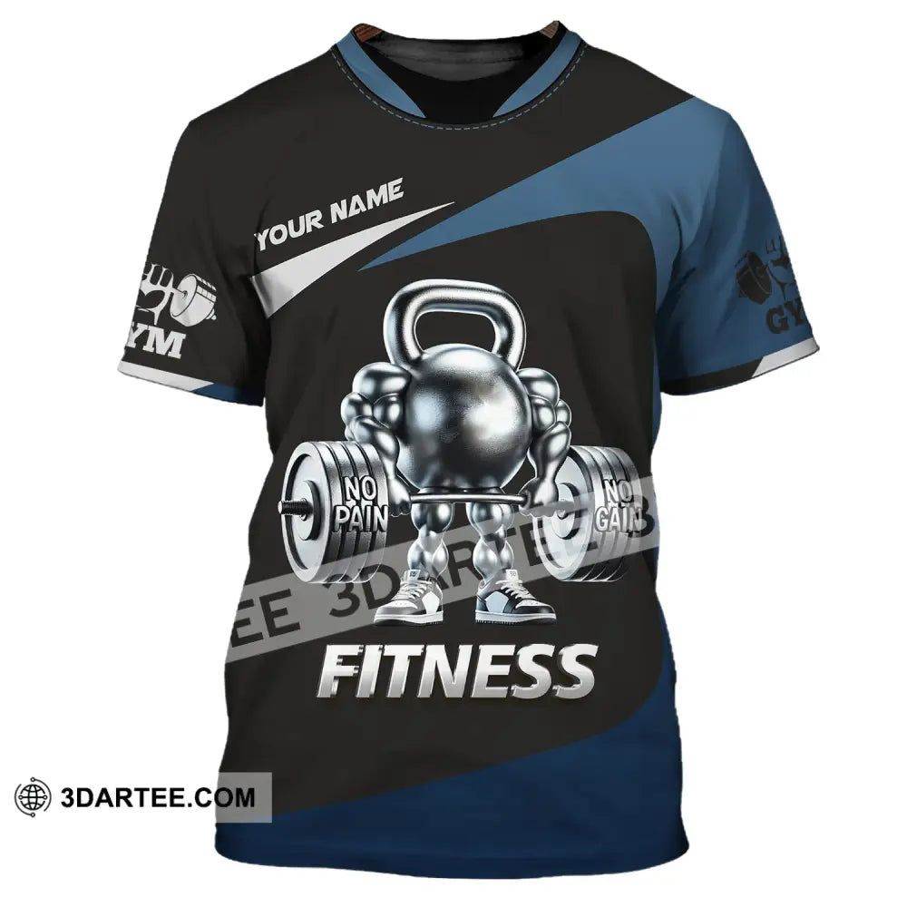 Unisex Shirt Custom Name Fitness Work Out Long Sleeve Gym T-Shirt / S T-Shirt