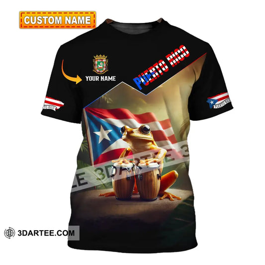 Unisex Shirt - Custom Name Flag Peurto Rico T-Shirt