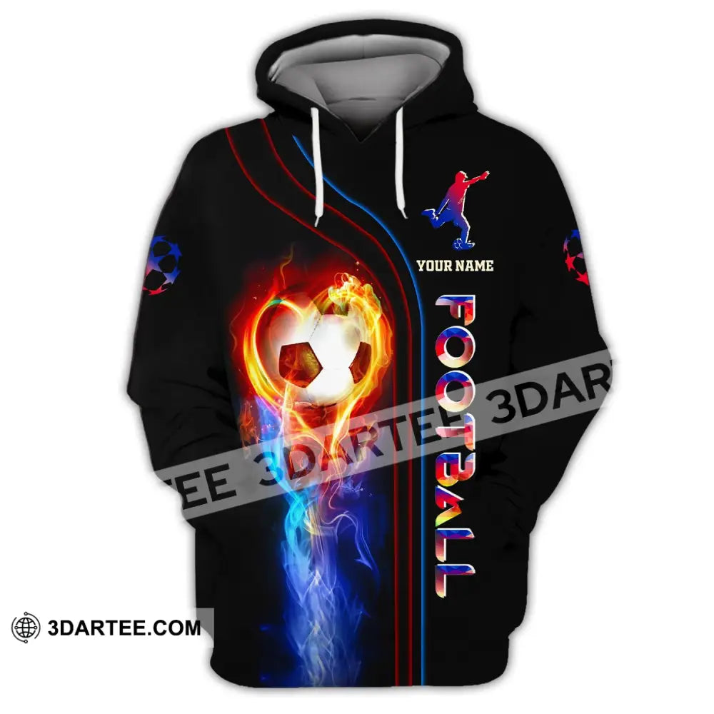 Unisex Shirt Custom Name Football T-Shirt Soccer Gift For Lover Hoodie / S