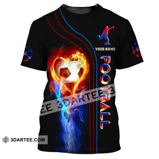 Unisex Shirt Custom Name Football T-Shirt Soccer Gift For Lover / S