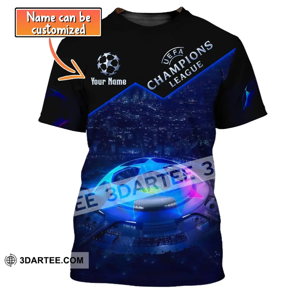 Unisex Shirt Custom Name Football T-Shirt Uefa Gift For Lover