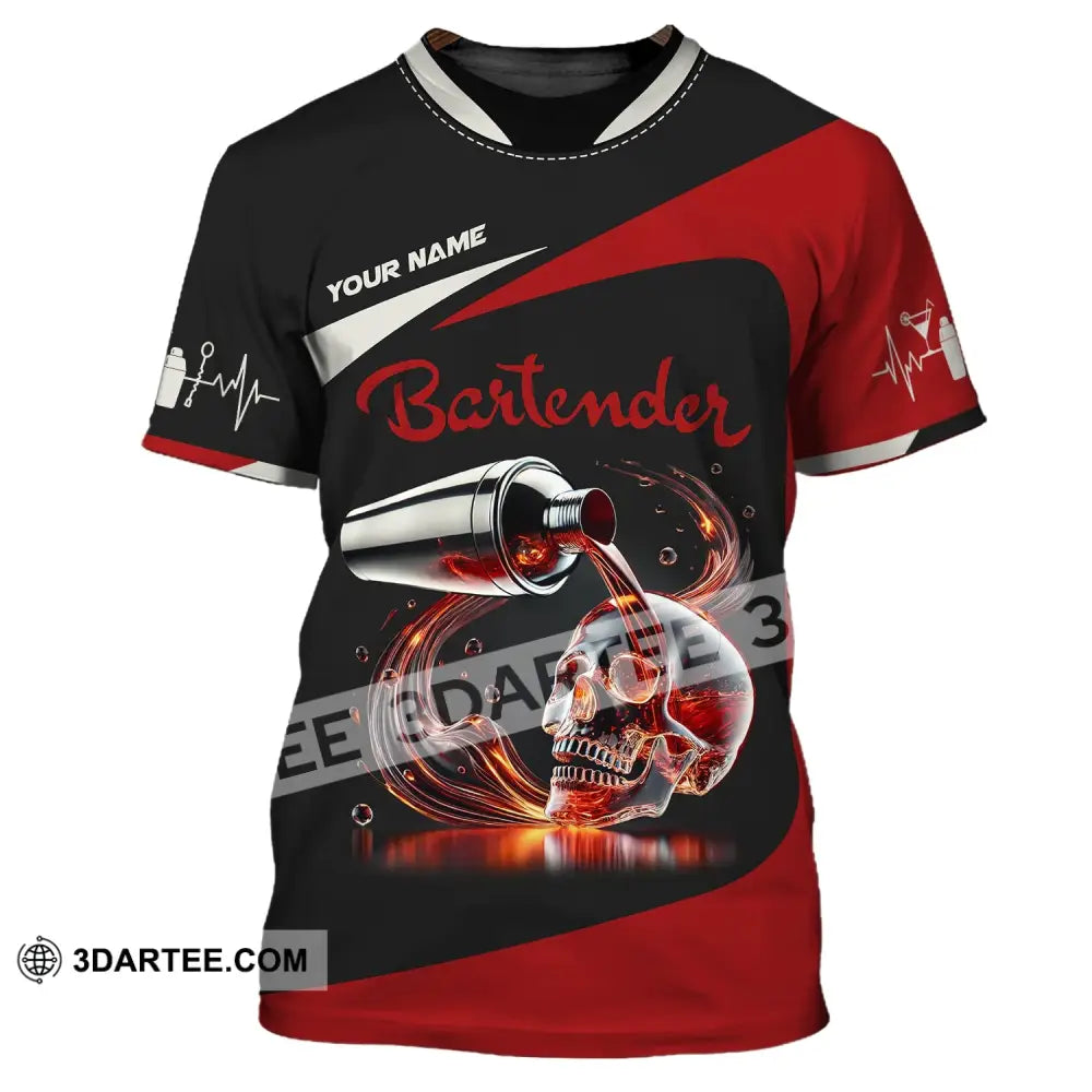 Unisex Shirt Custom Name For Bartender T-Shirt Hoodie Long Sleeve / S T-Shirt