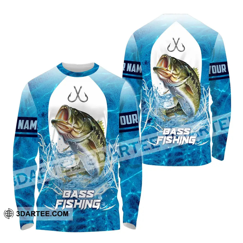 Unisex Shirt Custom Name For Bass Fishing Lover Hoodie Polo Long Sleeve / S T-Shirt