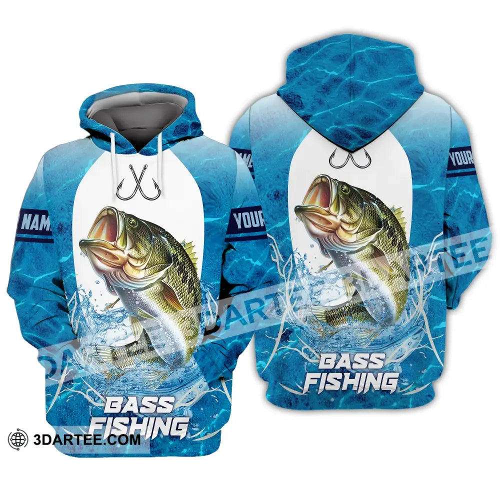 Unisex Shirt Custom Name For Bass Fishing Lover Hoodie Polo Long Sleeve T-Shirt