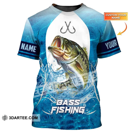 Unisex Shirt Custom Name For Bass Fishing Lover Hoodie Polo Long Sleeve T-Shirt