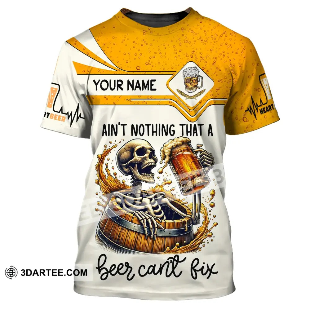 Unisex Shirt Custom Name For Beer Lover Ain’t Nothing A Can’t Fix T-Shirt / S T-Shirt