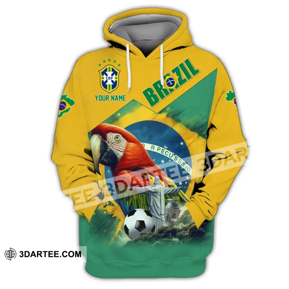 Unisex Shirt Custom Name For Brazil Hoodie Polo Long Sleeve / S T-Shirt