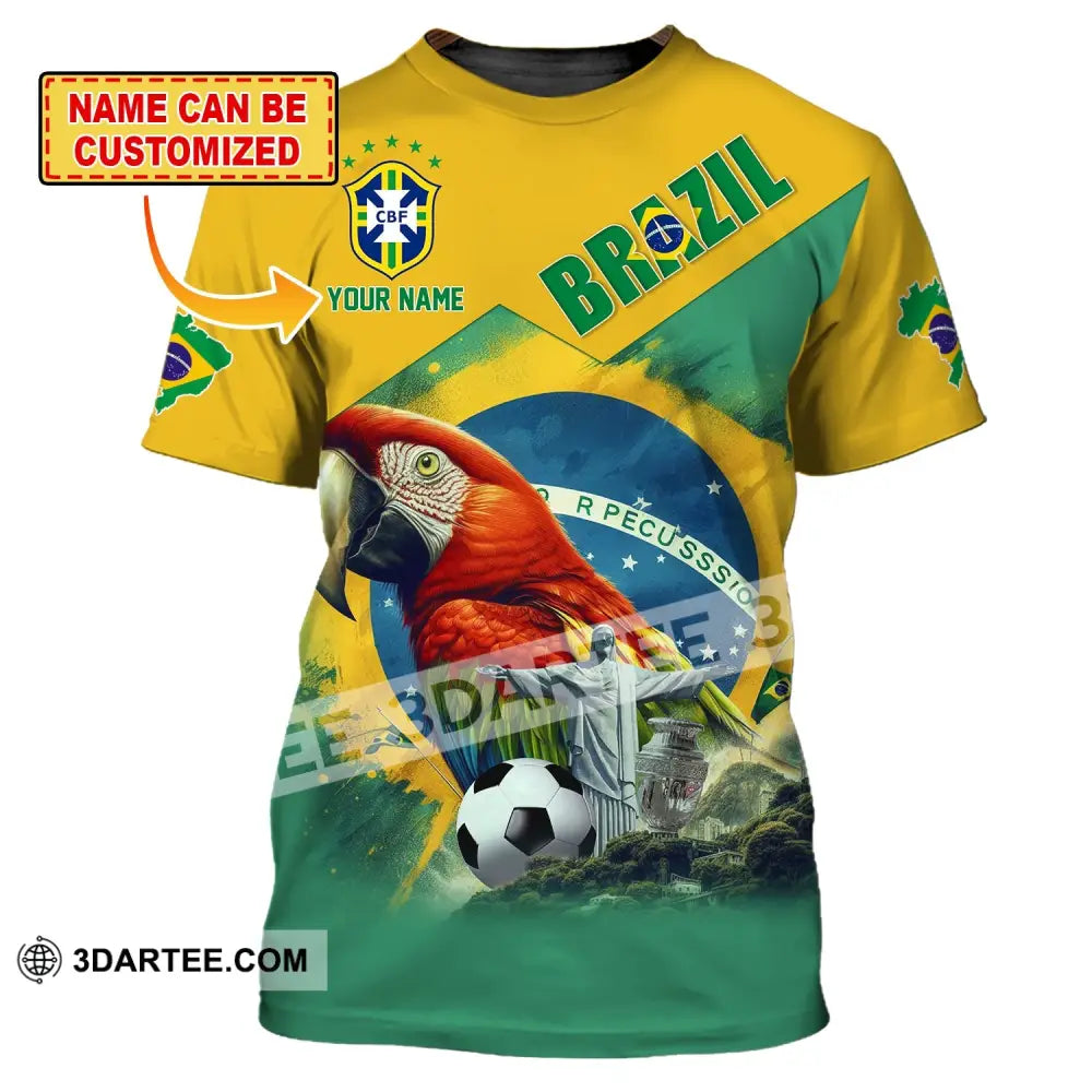 Unisex Shirt Custom Name For Brazil Hoodie Polo Long Sleeve T-Shirt