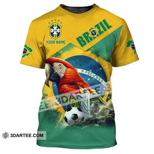 Unisex Shirt Custom Name For Brazil Hoodie Polo Long Sleeve T-Shirt / S