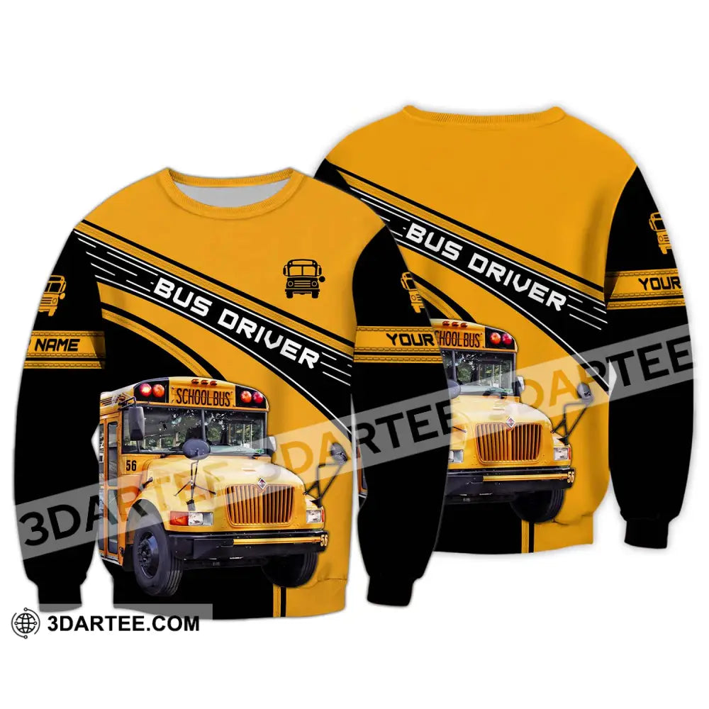 Unisex Shirt - Custom Name For Bus Driver Long Sleeve / S T-Shirt