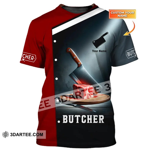 Unisex Shirt Custom Name For Butcher Butchery Hoodie Meat T-Shirt