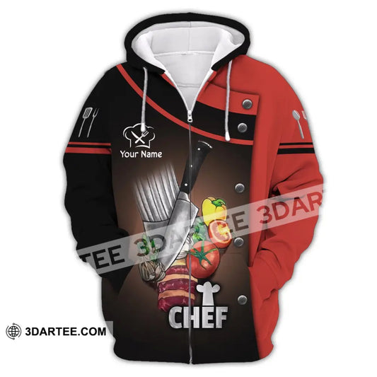 Unisex Shirt Custom Name For Chef Chefs Apparel T-Shirt Zipper Hoodie / S T-Shirt