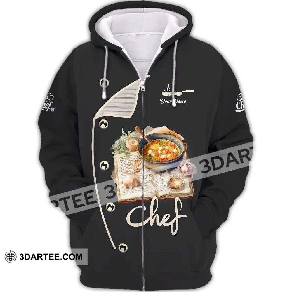 Unisex Shirt - Custom Name For Chef Cooking Recipe Zipper Hoodie / S T-Shirt