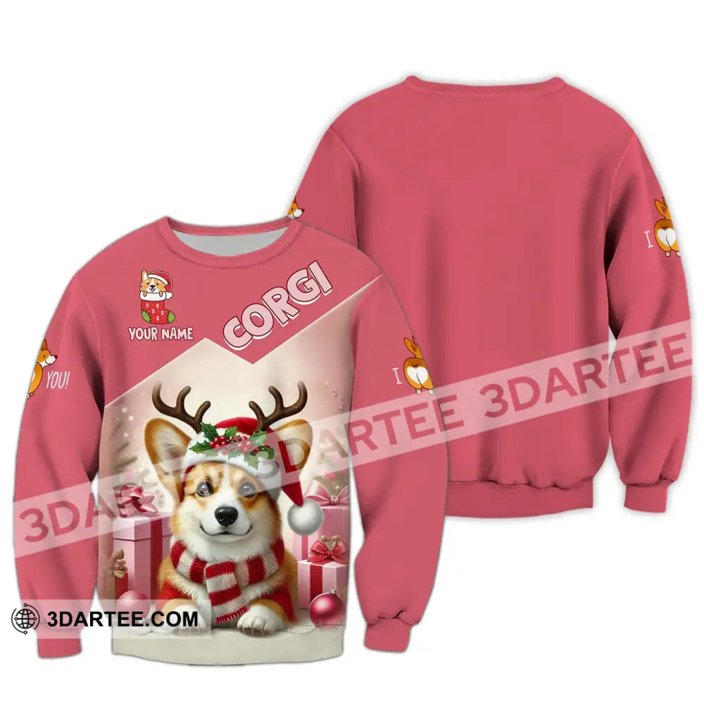 Unisex Shirt - Custom Name For Corgi Lover Long Sleeve / S T-Shirt