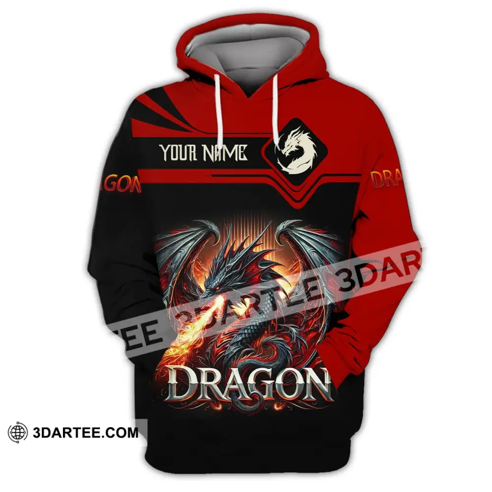 Unisex Shirt Custom Name For Dragon Lover T-Shirt Hoodie Long Sleeve / S T-Shirt