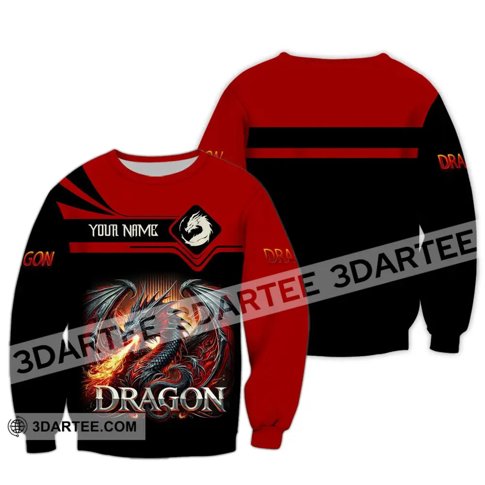 Unisex Shirt Custom Name For Dragon Lover T-Shirt Hoodie Long Sleeve / S T-Shirt