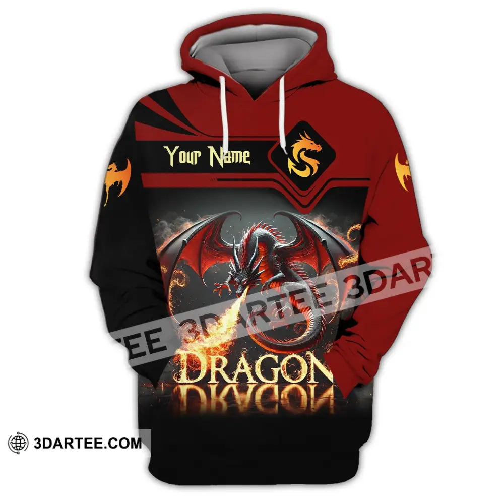 Unisex Shirt Custom Name For Dragon Lover T-Shirt Hoodie Long Sleeve / S T-Shirt