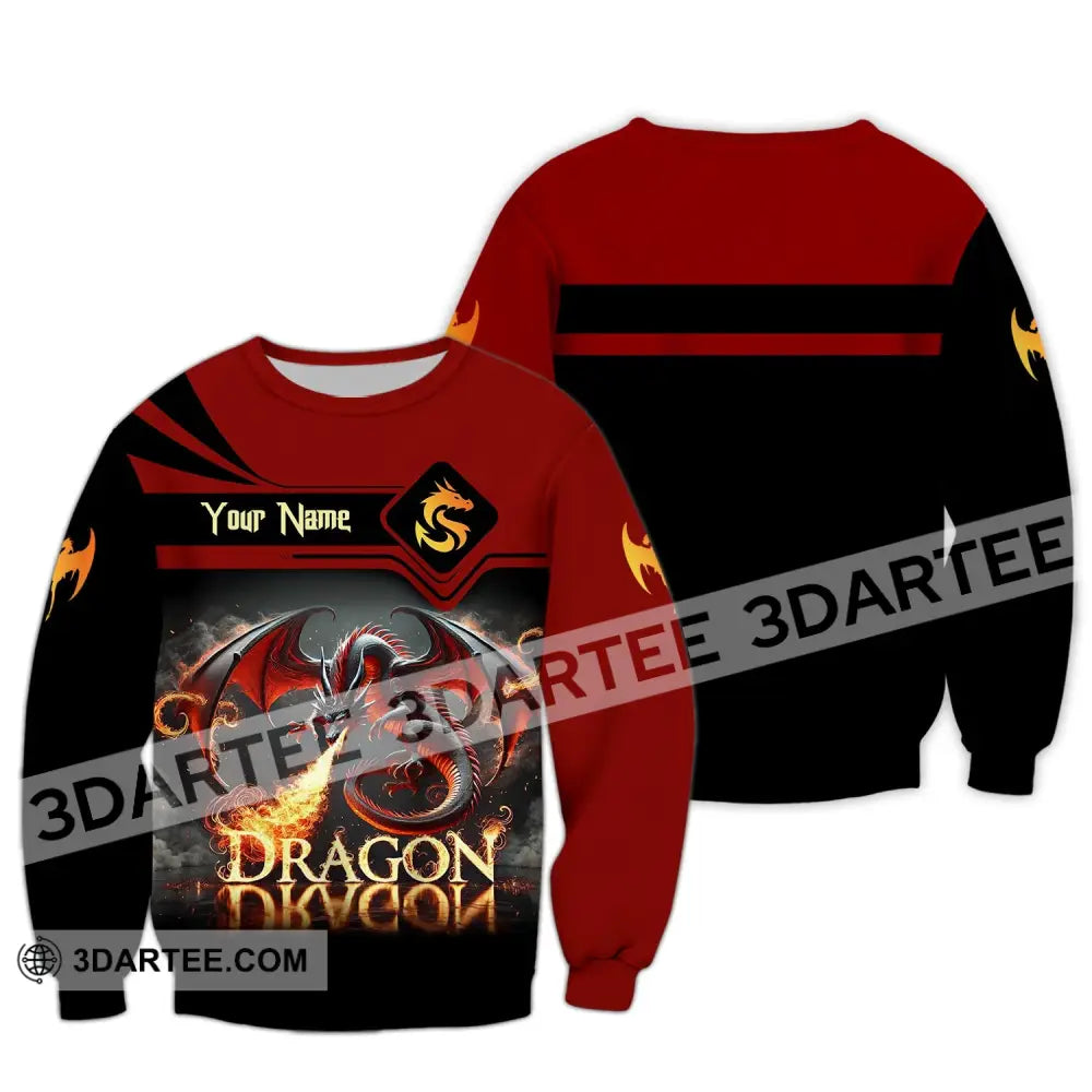 Unisex Shirt Custom Name For Dragon Lover T-Shirt Hoodie Long Sleeve / S T-Shirt