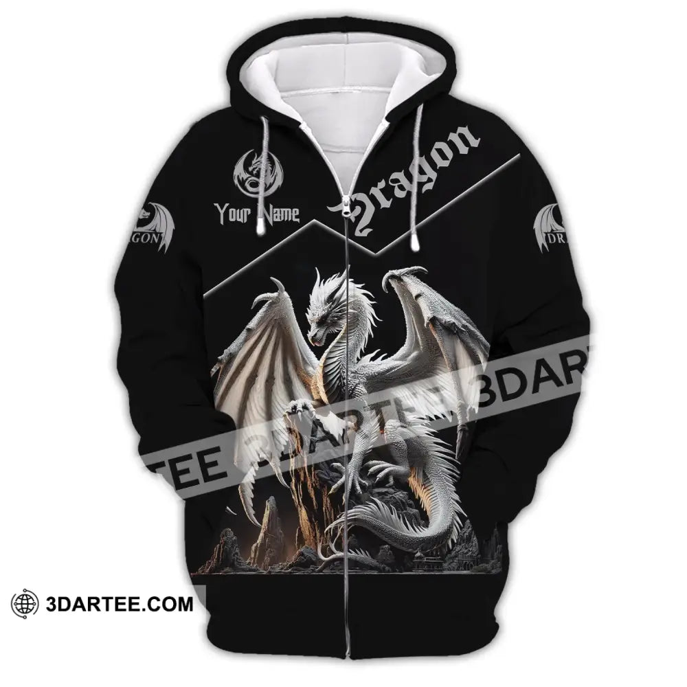 Unisex Shirt Custom Name For Dragon Lover T-Shirt Hoodie Long Sleeve Zipper / S T-Shirt