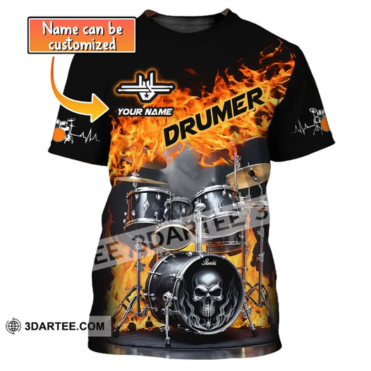 Unisex Shirt Custom Name For Drummer Gift T-Shirt