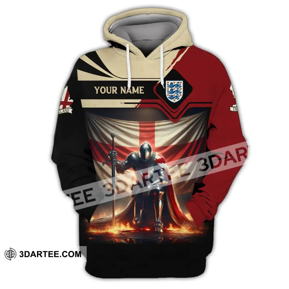 Unisex Shirt Custom Name For England Lover T-Shirt Hoodie Long Sleeve / S T-Shirt