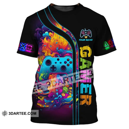 Unisex Shirt Custom Name For Game Lover Gamer T-Shirt Gift Gamers T-Shirt / S