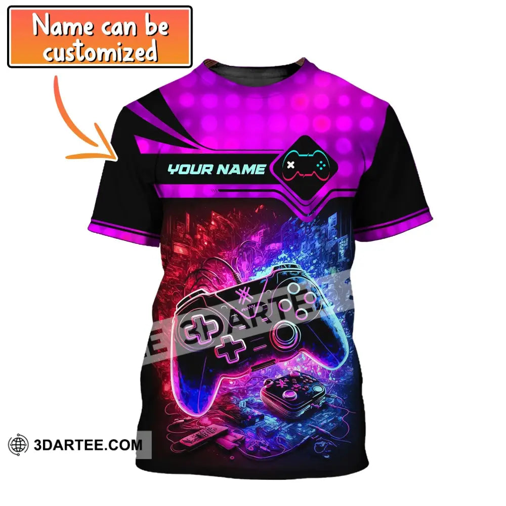 Unisex Shirt Custom Name For Gamer T-Shirt Gift Game Lover T-Shirt