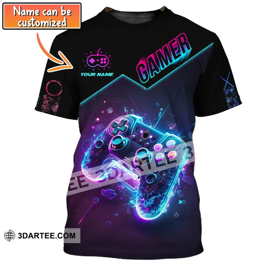 Unisex Shirt Custom Name For Gamers Gamer T-Shirt Gift Game Lover T-Shirt