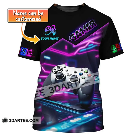 Unisex Shirt Custom Name For Gamers Gamer T-Shirt Gift Game Lover T-Shirt