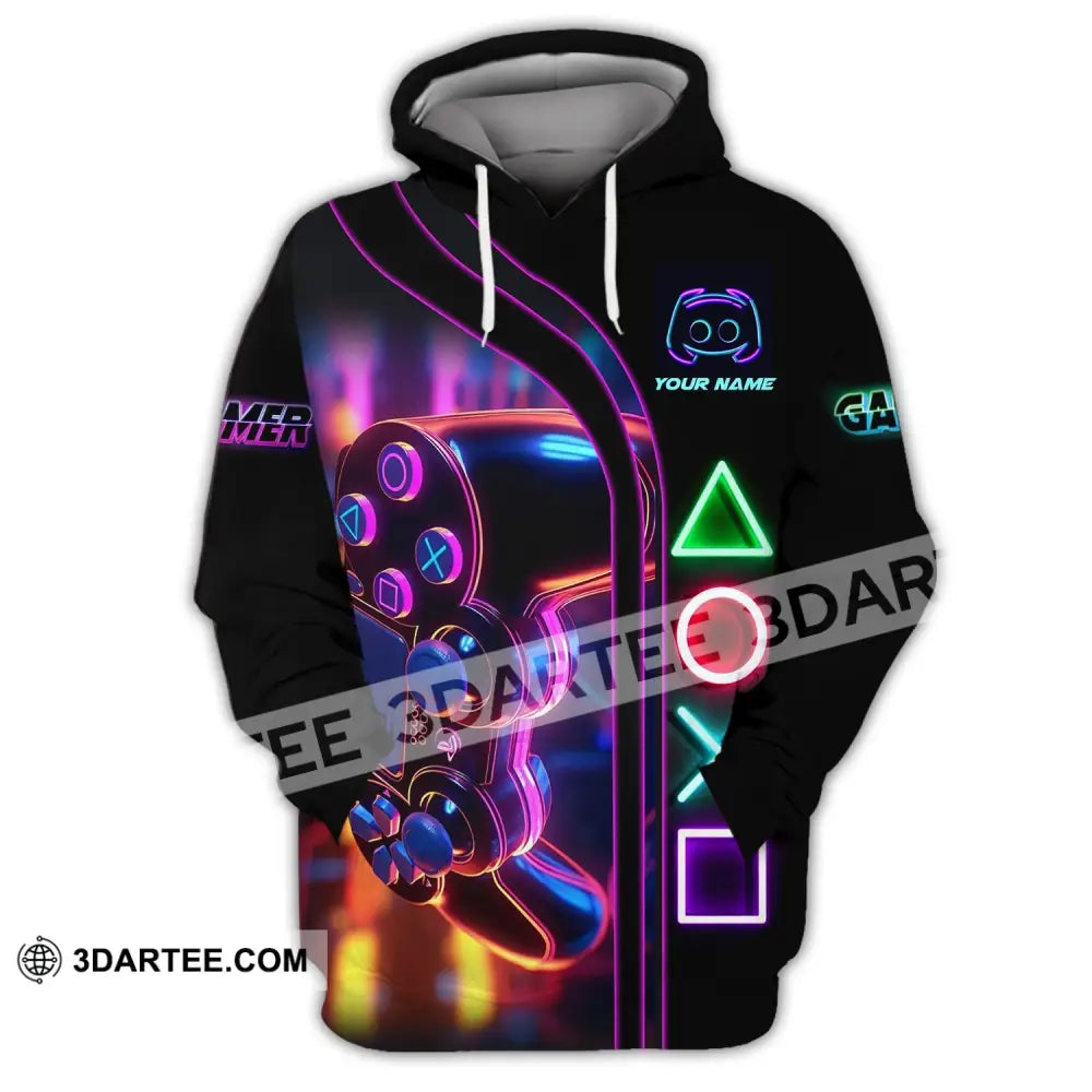 Unisex Shirt Custom Name For Gamers Gamer T-Shirt Gift Game Lover Hoodie / S T-Shirt