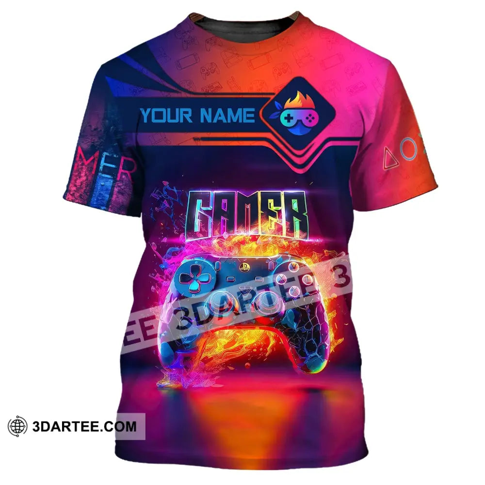 Unisex Shirt Custom Name For Gamers Gamer T-Shirt Gift Game Lover T-Shirt / S