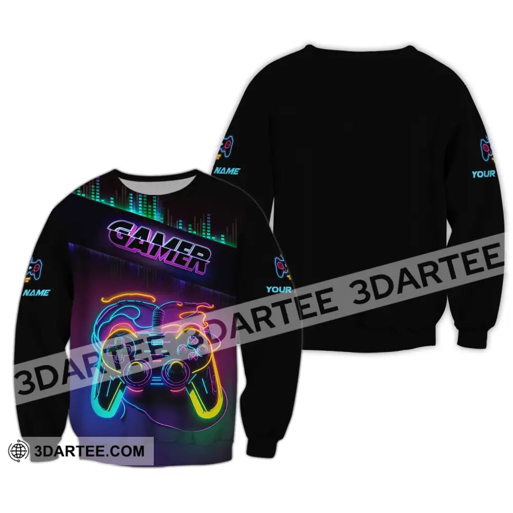 Unisex Shirt Custom Name For Gamers Gift Game Lover Gamer T-Shirt Hoodie Long Sleeve / S T-Shirt