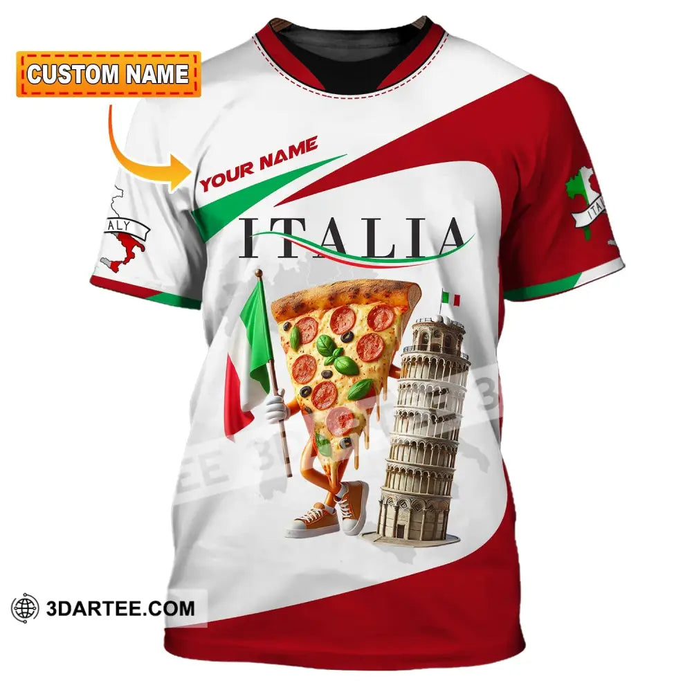 Unisex Shirt Custom Name For Italia Lover T-Shirt Hoodie Long Sleeve T-Shirt