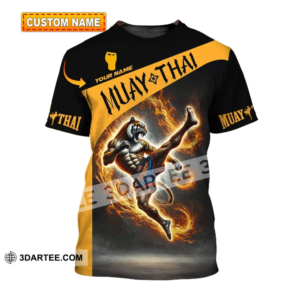 Unisex Shirt Custom Name For Muay Thai Lover T-Shirt Hoodie Long Sleeve T-Shirt