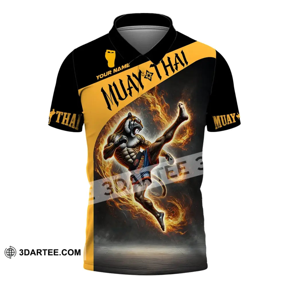 Unisex Shirt Custom Name For Muay Thai Lover T-Shirt Hoodie Long Sleeve Polo / S T-Shirt