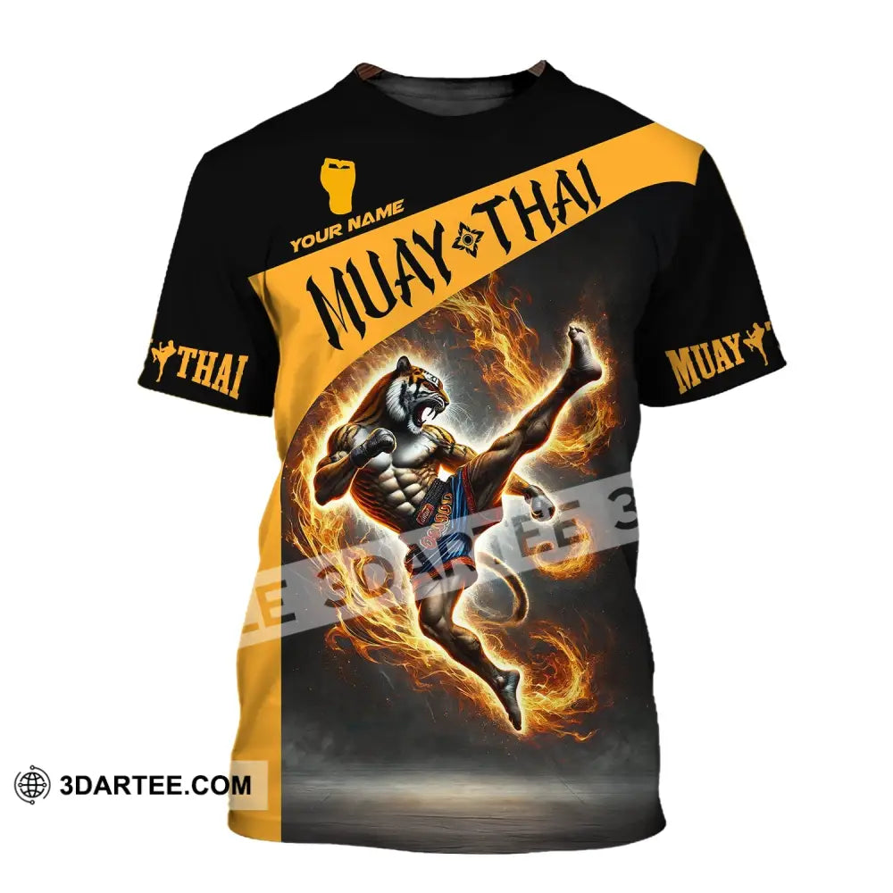 Unisex Shirt Custom Name For Muay Thai Lover T-Shirt Hoodie Long Sleeve / S T-Shirt