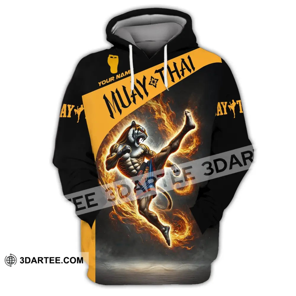 Unisex Shirt Custom Name For Muay Thai Lover T-Shirt Hoodie Long Sleeve / S T-Shirt