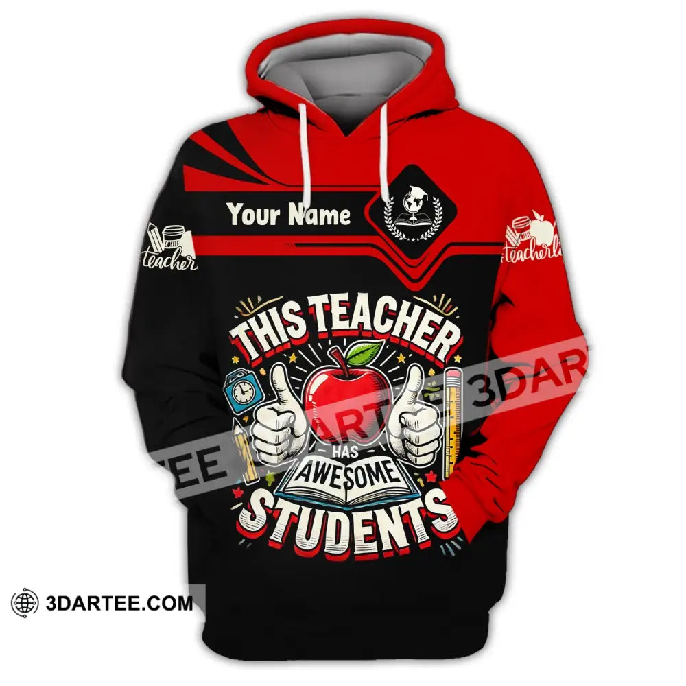 Unisex Shirt Custom Name For Teacher Life Tee Back To School Gift Hoodie / S T-Shirt