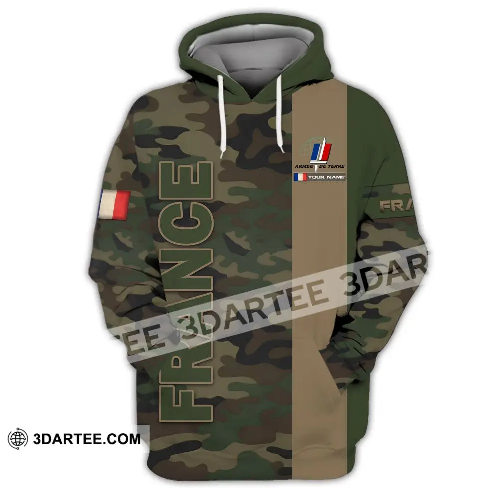 Unisex Shirt - Custom Name France Armee De Terre Hoodie / S T-Shirt